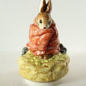 Beatrix Potter Poorly Peter Rabbit Music Box Schmid 1985